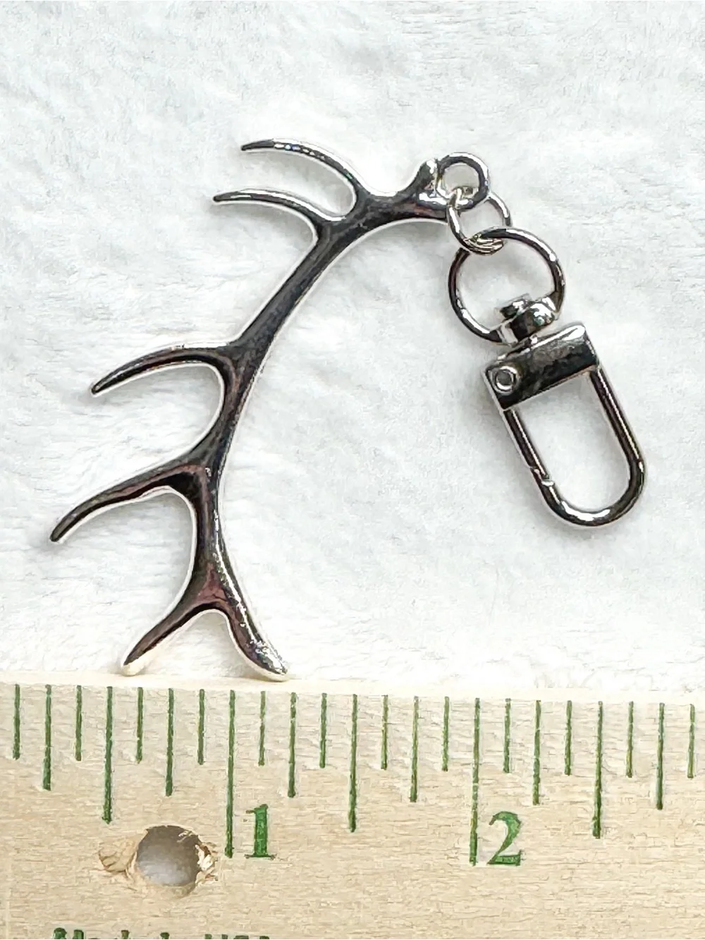Silver Antler Keychain / Bag Charm – Deer Elk Outdoor